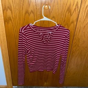 RARE hollister long sleeve crop top